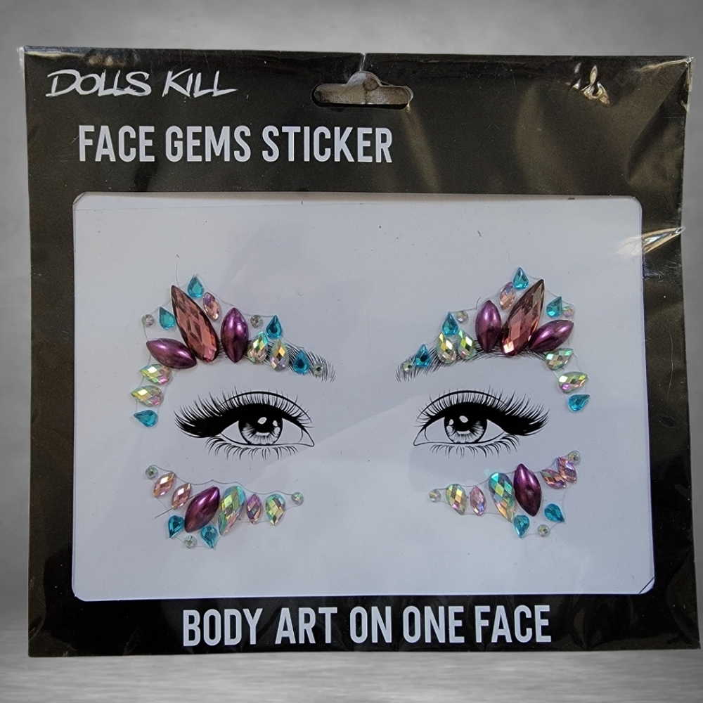 NWT/ Dolls Kill Face Gem Stickers
